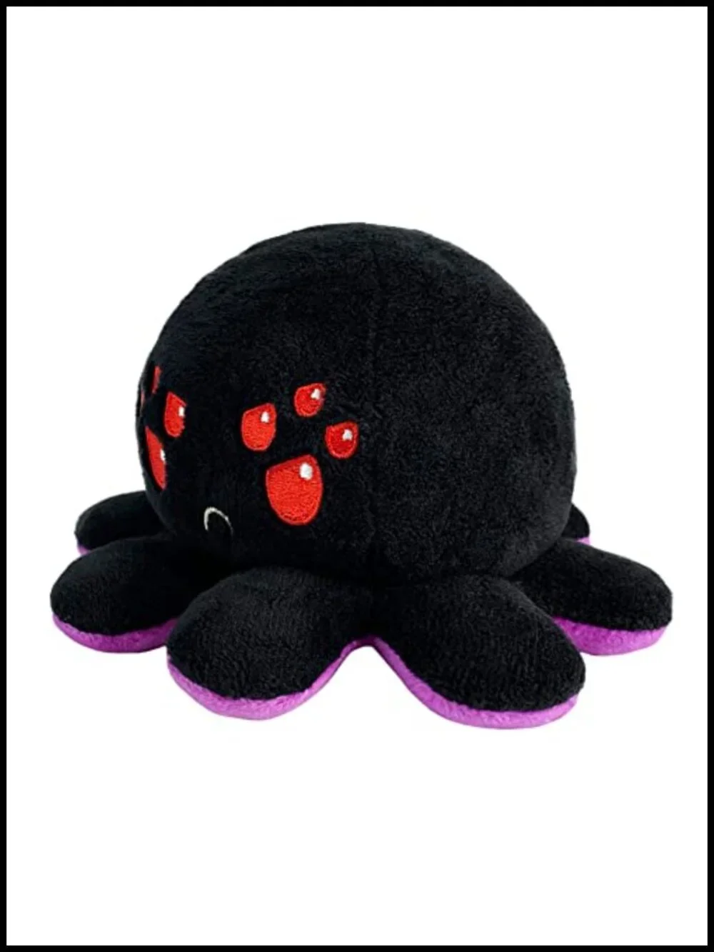 TeeTurtle Original Reversible Spider Plushie Purple Black